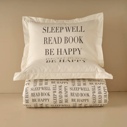 %100 Pamuk Ranforce Book Lovers - 240x220 cm - ANTRASİT - 4