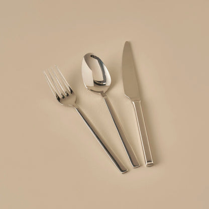 Premium 18 Parça 6 Kişilik Tatlı Çatal Kaşık Bıçak Takımı Silver