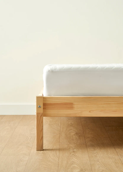 Sıvı Geçirmez Pamuklu Kapitoneli Fitted Yatak Alezi Beyaz (100x200 cm)
