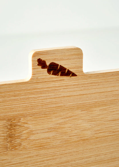 Curvi Bambu 4'lü Kesme Tahtası Seti Naturel (28x20x7 cm) - 4