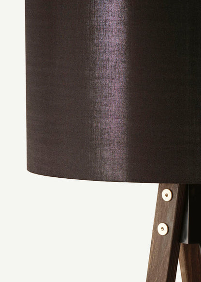 Bella Ahşap Lambader Siyah Gold-Ceviz (40x40x125 cm) - SİYAH KROM-CEVİZ - 40x40x125 cm - 2