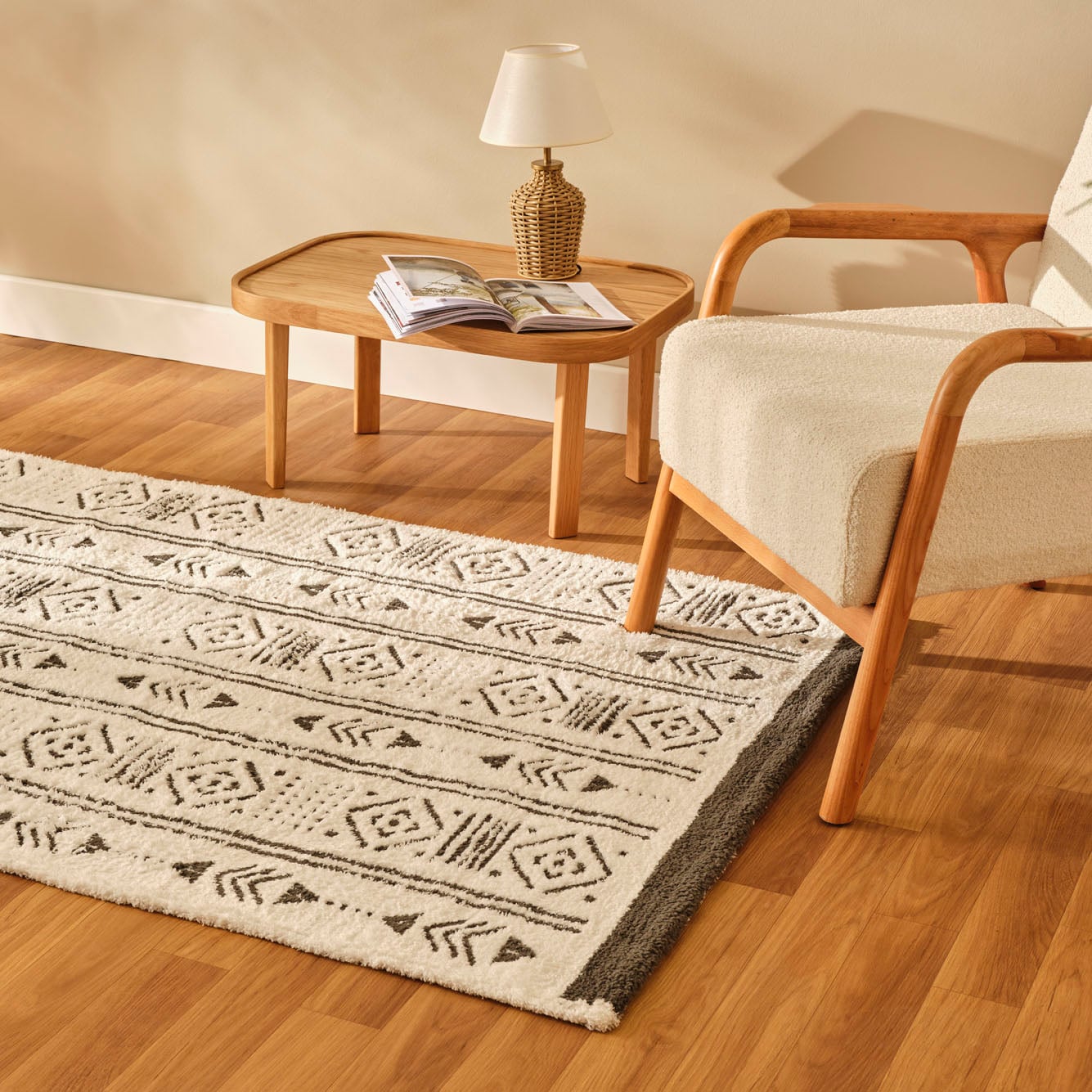 %100 Pamuk Anchal Kilim Beyaz (80x150 cm)