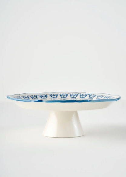 Mabel Stoneware Kek Standı Mavi (32 cm)