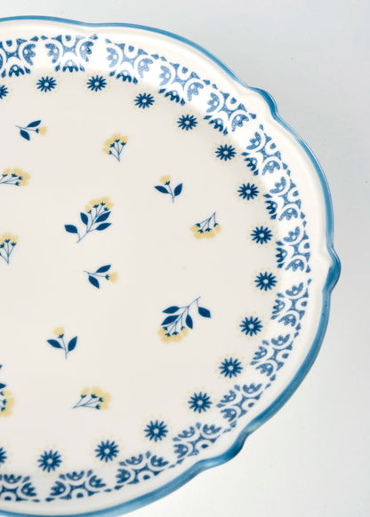 Mabel Stoneware Kek Standı Mavi (32 cm)