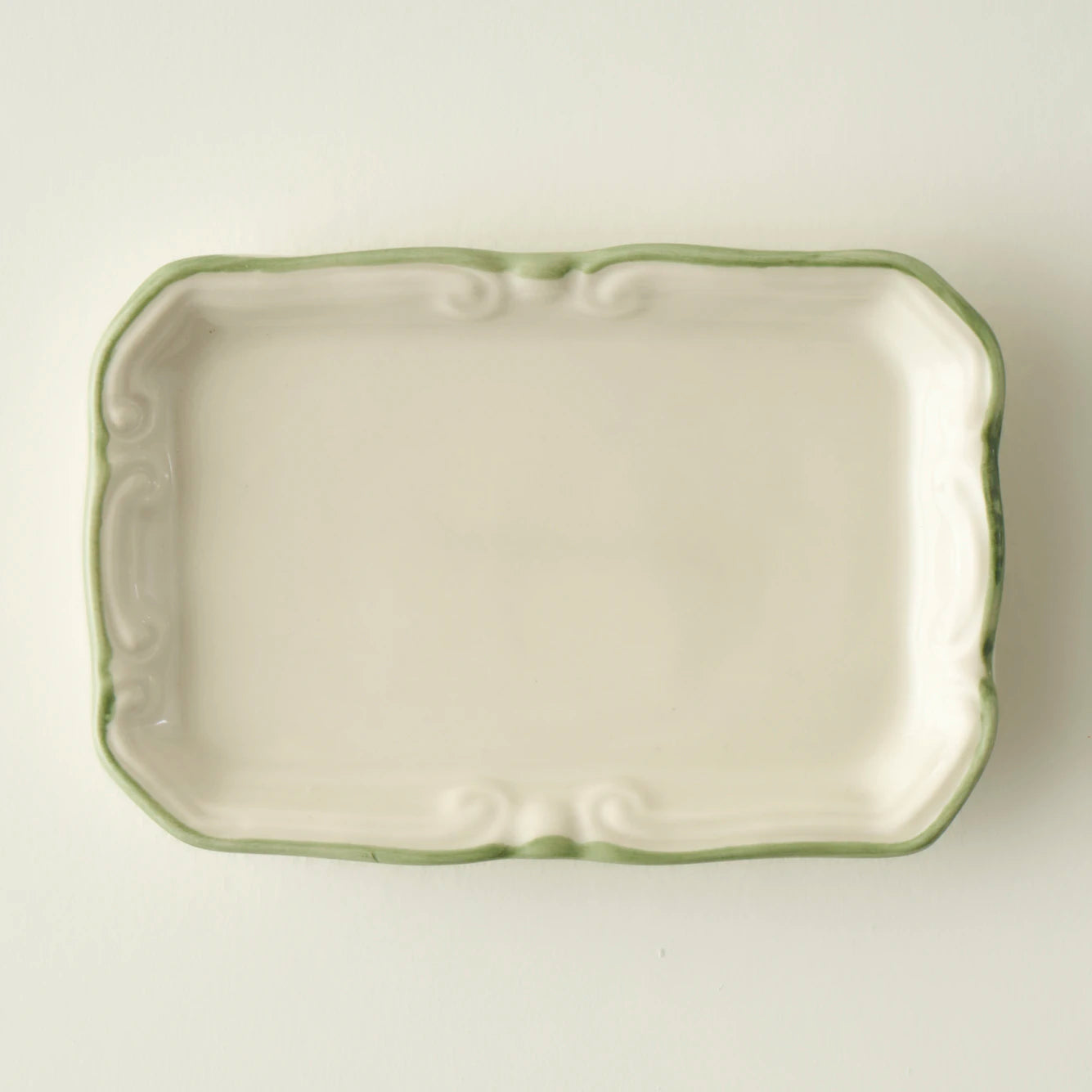 Julia Stoneware Mini Sunum Tabağı Yeşil (14x9,5 cm)
