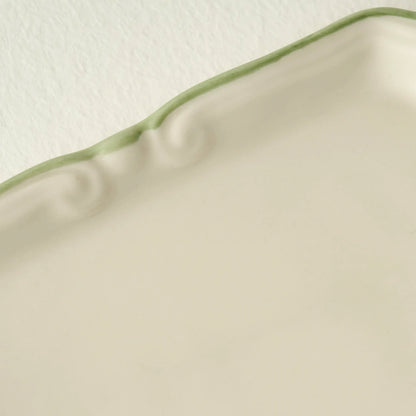 Julia Stoneware Mini Sunum Tabağı Yeşil (14x9,5 cm)