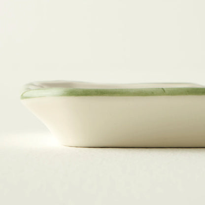Julia Stoneware Mini Sunum Tabağı Yeşil (14x9,5 cm)