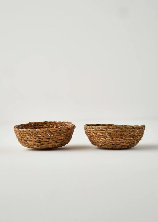 Carmen Hasır Sepet 2'li Naturel (15x4 cm)