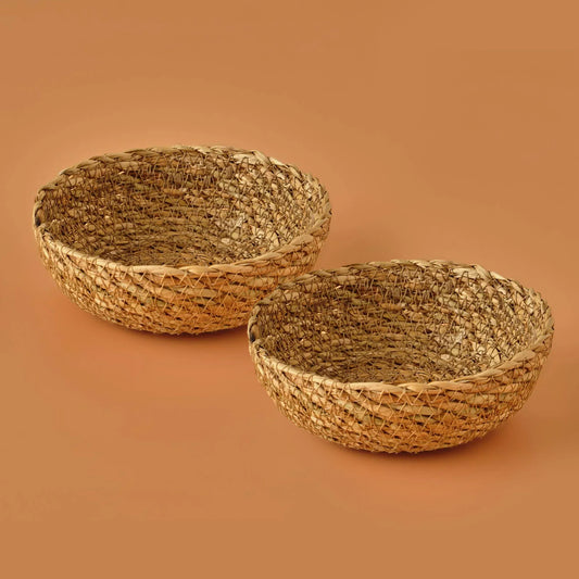 Carmen Hasır Sepet 2'li Naturel (15x4 cm)
