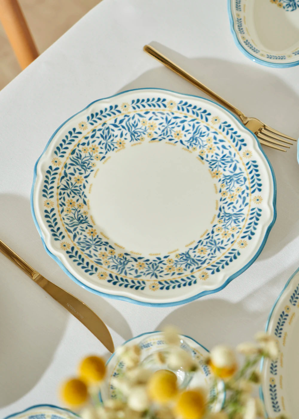 Liana Stoneware 26 Parça 6 Kişilik Kahvaltı Takımı Mavi - 6