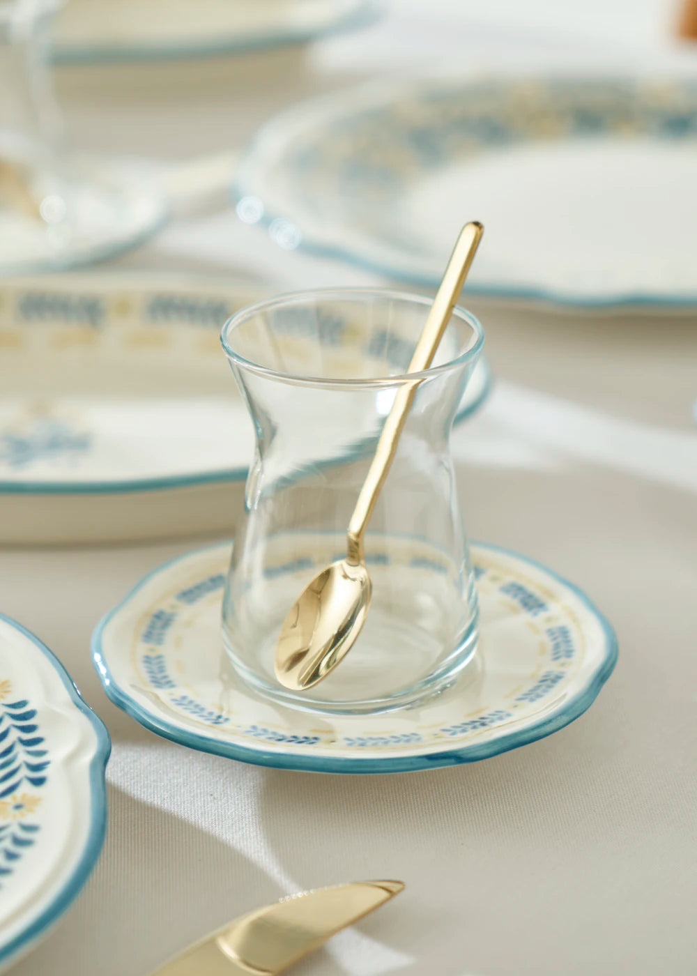 Liana Stoneware 26 Parça 6 Kişilik Kahvaltı Takımı Mavi - 7