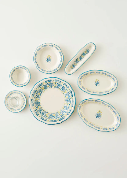Liana Stoneware 26 Parça 6 Kişilik Kahvaltı Takımı Mavi - 8