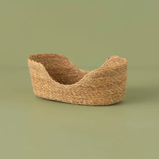 Berry Hasır Oval Sepet Naturel (27x16 cm)