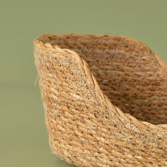 Berry Hasır Oval Sepet Naturel (27x16 cm)