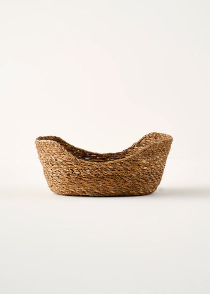 Berry Hasır Oval Sepet Naturel (24x14 cm)
