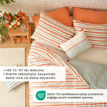 %100 Pamuk Ranforce Serenity - 240x220 cm - ÇOK RENKLİ - 3