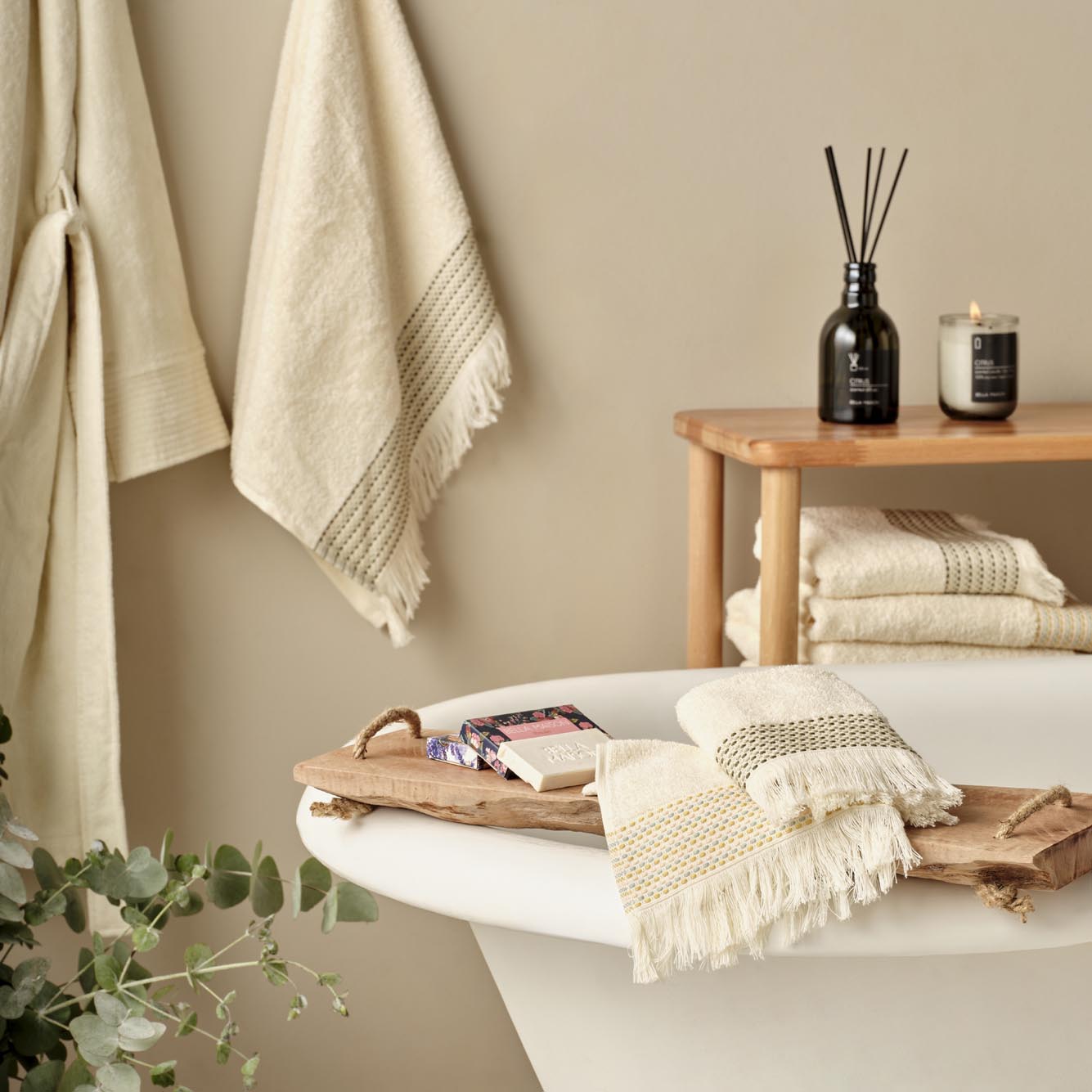 Stitch Stripes Banyo Havlusu Yeşil (90x150 cm) - 4