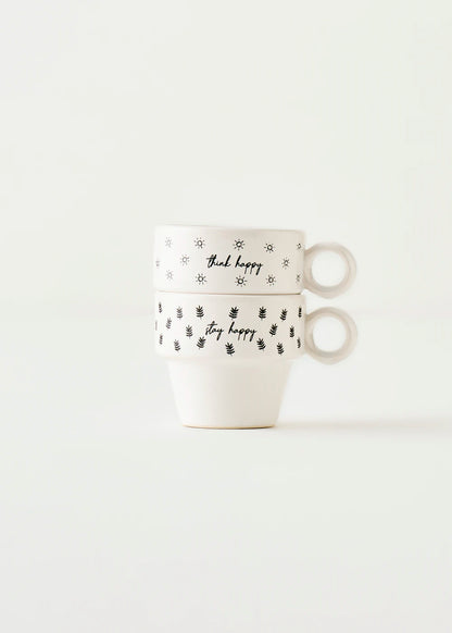 Simple Seramik Espresso 2'li Kahve Fincanı Seti (105 cc)