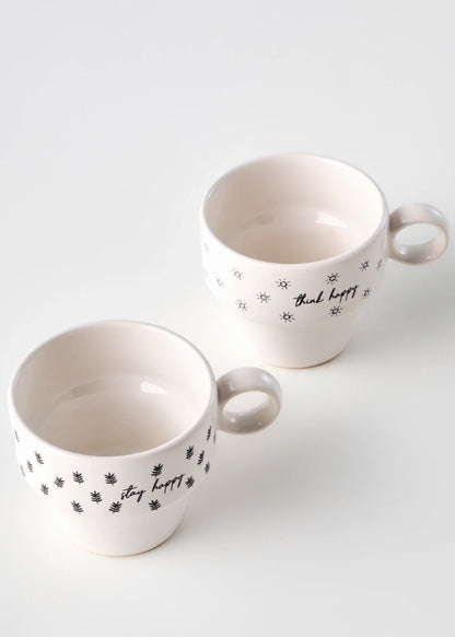 Simple Seramik Espresso 2'li Kahve Fincanı Seti (105 cc)