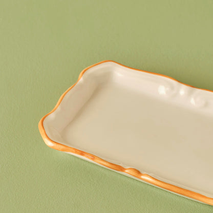 Pavia Mini Sunum Tabağı Somon (14x9,5 cm)