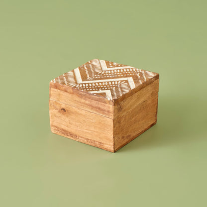 Hiero Mango Ağacı Dekoratif Kutu Naturel (10x10x6 cm)