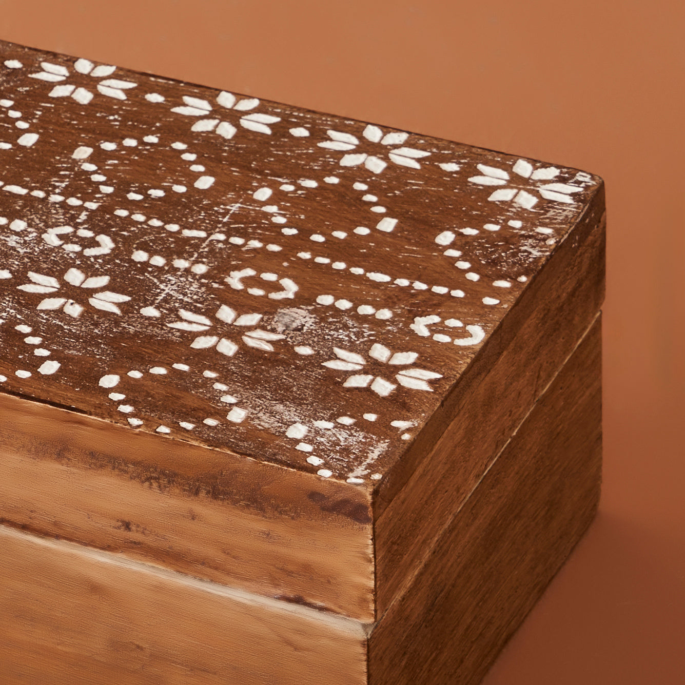 Etnic Mango Ağacı Dekoratif Kutu Naturel (10x10x6 cm) - 10x15x6 cm - NATUREL 1 - 3