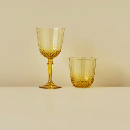 Colore Kesme Bardak-Kadeh Seti 12'li Amber
