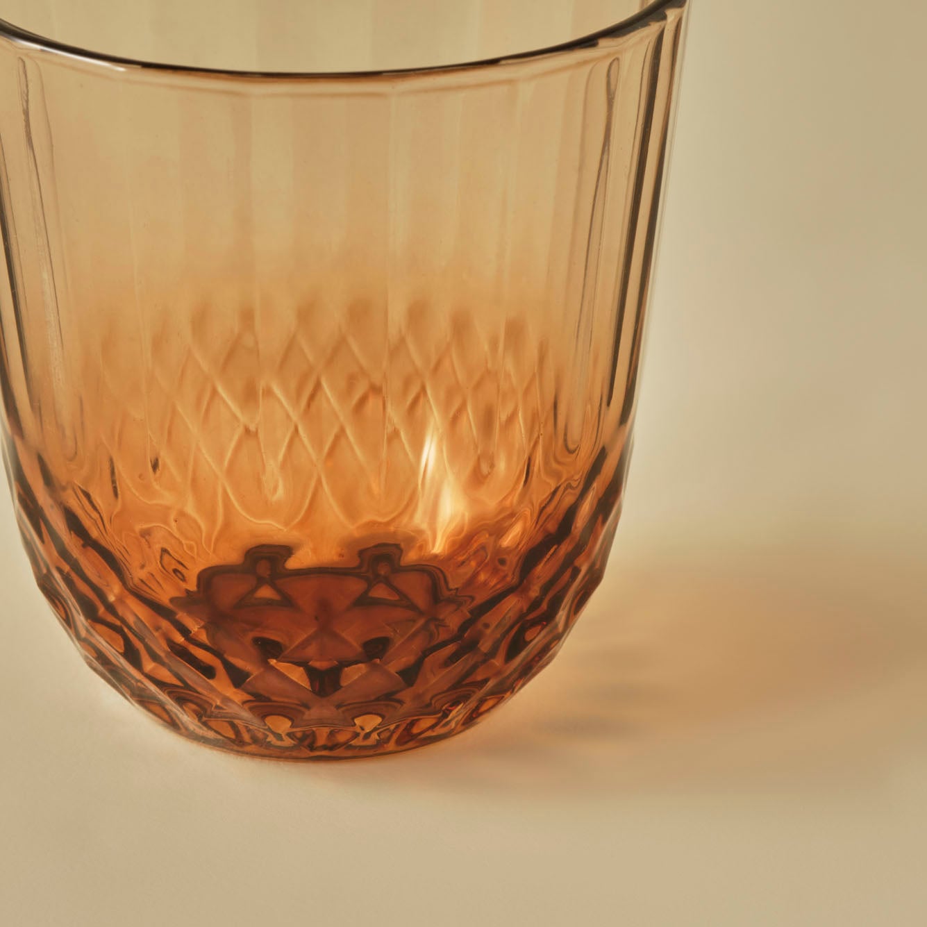 Colore Kesme Bardak-Kadeh Seti 12'li Amber - 3