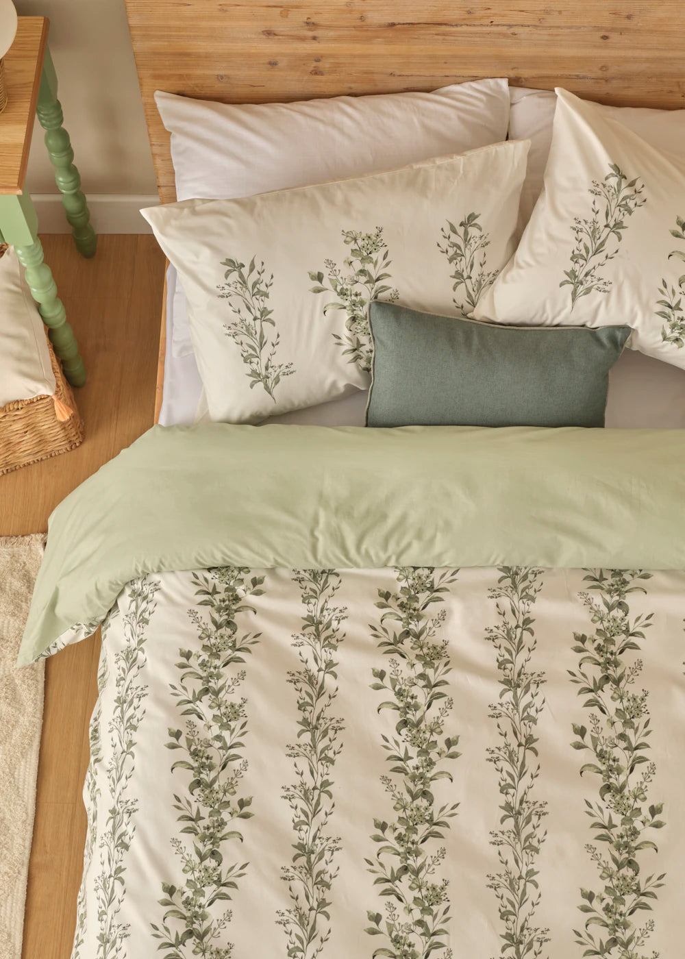 %100 Pamuk Ranforce Julia - 240x220 cm - YEŞİL 1 - 2