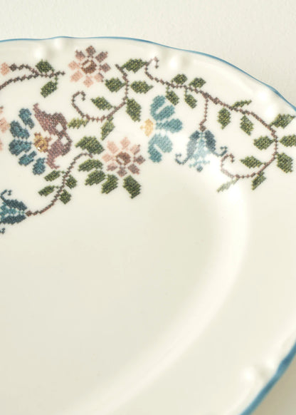 Vintage Kayık Tabak Mavi (30 cm)