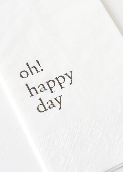 Oh Happy Day 100'lü Kağıt Peçete Beyaz (33x33 cm)