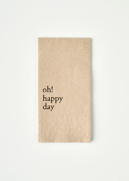 Oh Happy Day 100'lü Kağıt Peçete Kahverengi (33x33 cm)