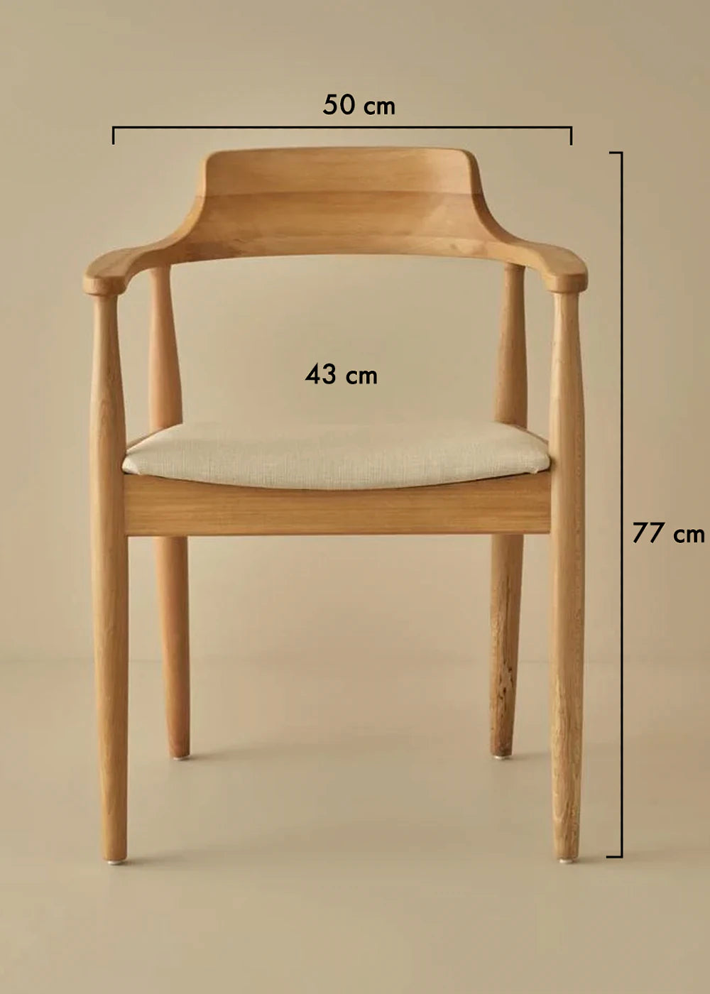 Pierro Sandalye Naturel (43x50x43 cm) - 8