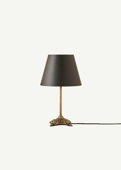 Marmo Antik Abajur Antrasit (Konik Başlık) (25x17x38 cm)