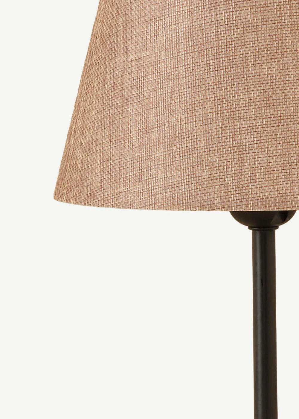 Vita Abajur Konik Başlıklı Krem- Siyah (22x17x38 cm) - JÜT-SİYAH - 22x17x38 cm - 2