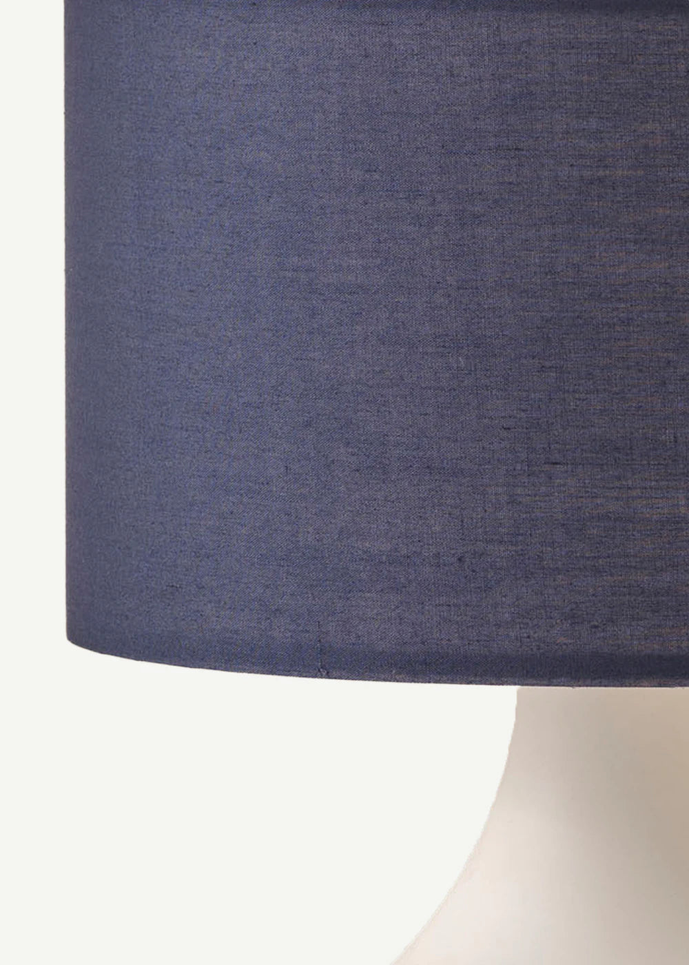 Kona Abajur Silindir Başlıklı Kırçıllı Beyaz (25x15x34 cm) - 25x15x34 cm - LACİVERT- BEYAZ - 2