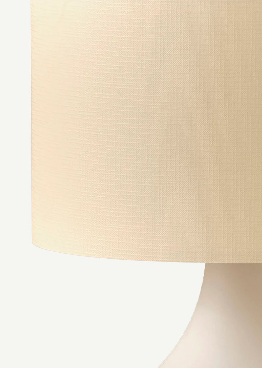 Kona Abajur Silindir Başlıklı Kırçıllı Beyaz (25x15x34 cm) - 25x15x34 cm - FİNLİN KREM- BEYAZ - 2