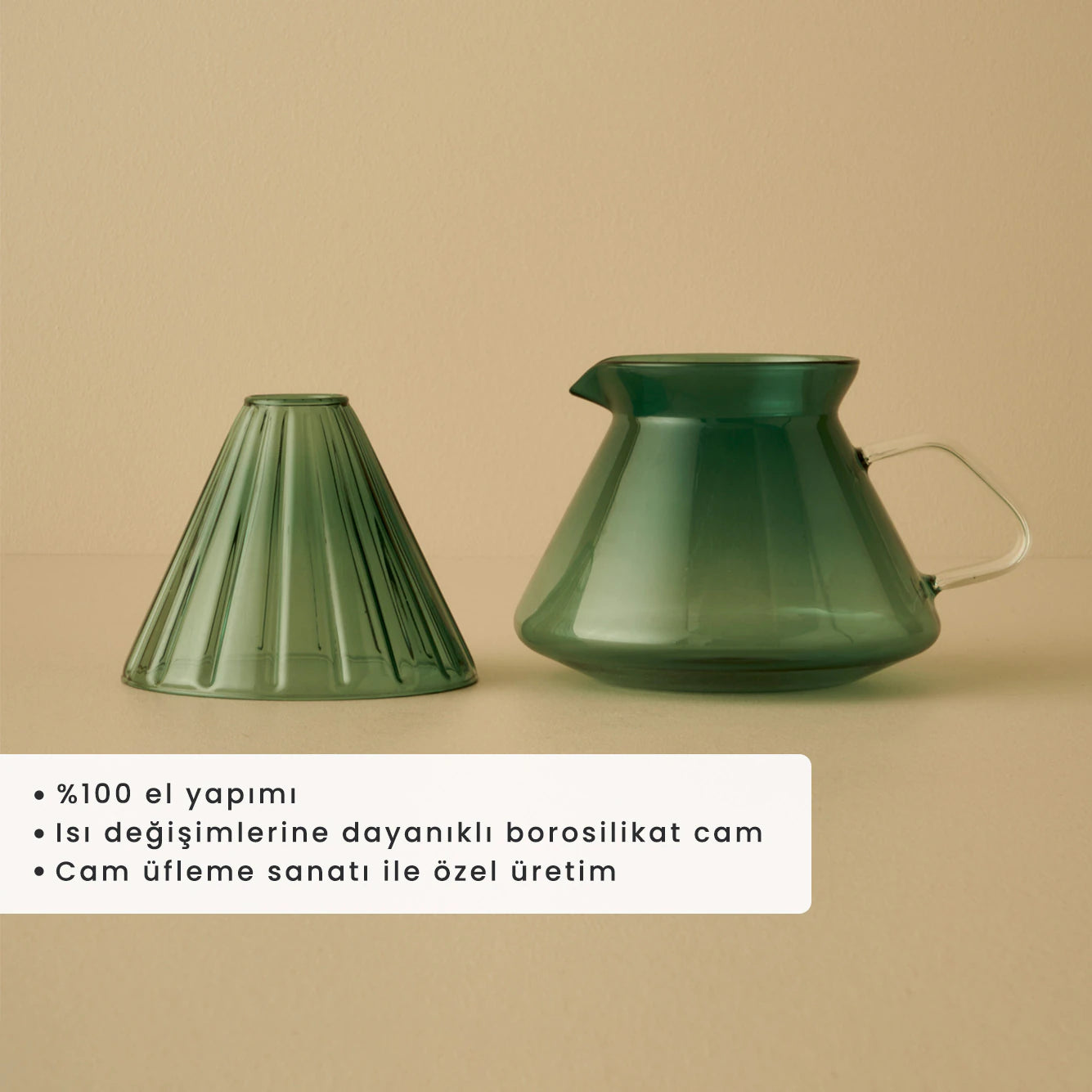 Tapered Filtre Kahve Demliği Yeşil (700 cc) - 3