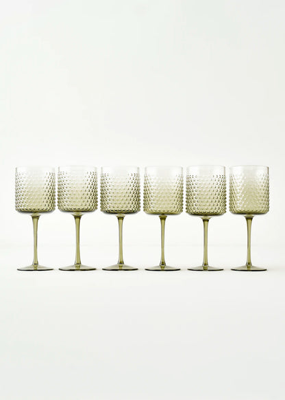 Bubble Kadeh Seti 6'lı Yeşil (400 cc)