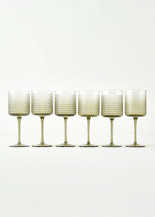 Bubble Kadeh Seti 6'lı Yeşil (400 cc)
