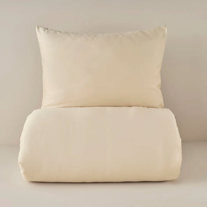 %100 Pamuk Saten Supreme Basic Tek Kişilik Nevresim Seti Bej (160x220 cm)