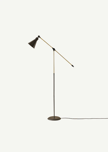 Aven Metal Lambader Siyah-Gold (15x17x130-160 cm)