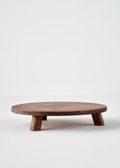 Aris Ayaklı Sunum Tabağı Naturel (29 cm)
