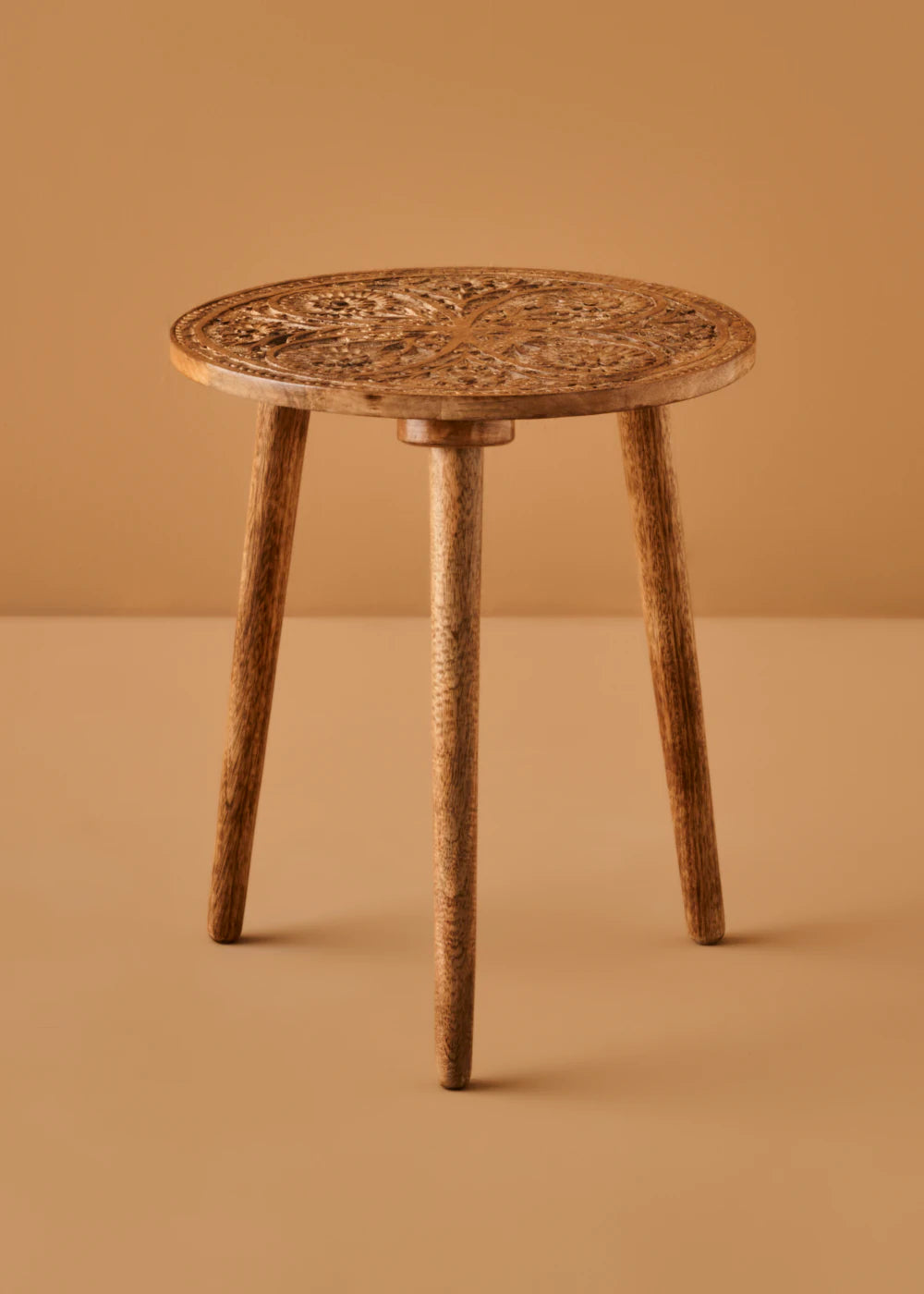 Opra Mango Ağacı Sehpa Naturel (40x40x45 cm)