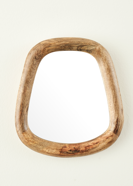 Bade Mango Ağacı Ahşap Ayna Naturel (19,5x2,5x22 cm)