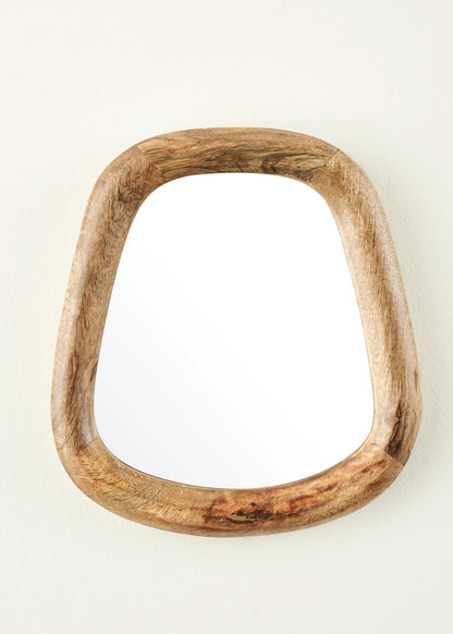 Bade Mango Ağacı Ahşap Ayna Naturel (19,5x2,5x22 cm)