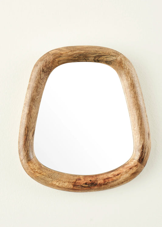 Bade Mango Ağacı Ahşap Ayna Naturel (19,5x2,5x22 cm)