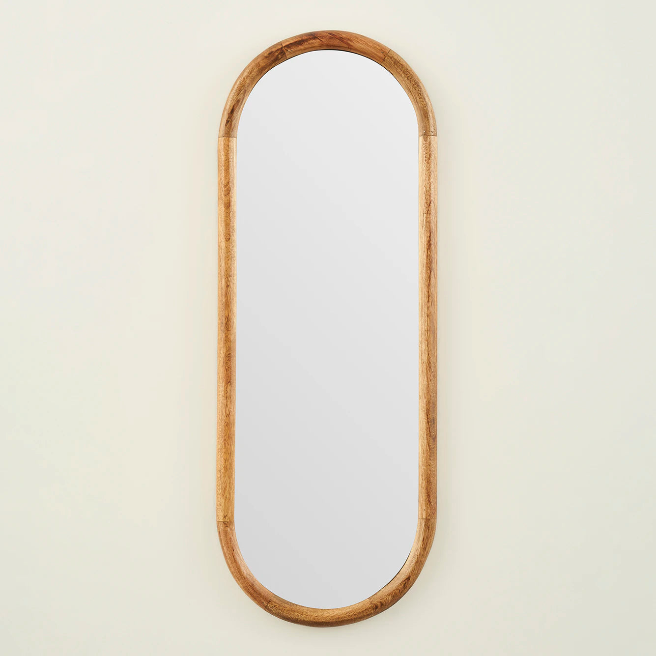 Kibele Dekoratif Oval Ayna Naturel (77x28x3,5 cm)