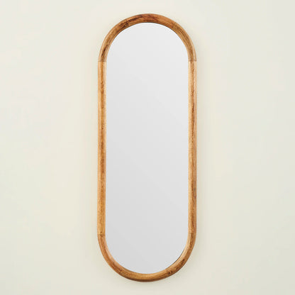 Kibele Dekoratif Oval Ayna Naturel (77x28x3,5 cm)