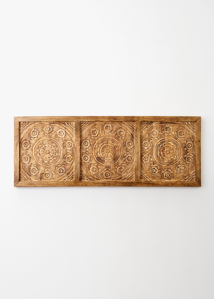 Sirsa Mango Ağacı Yatak Başlığı Naturel (160x3x60 cm)
